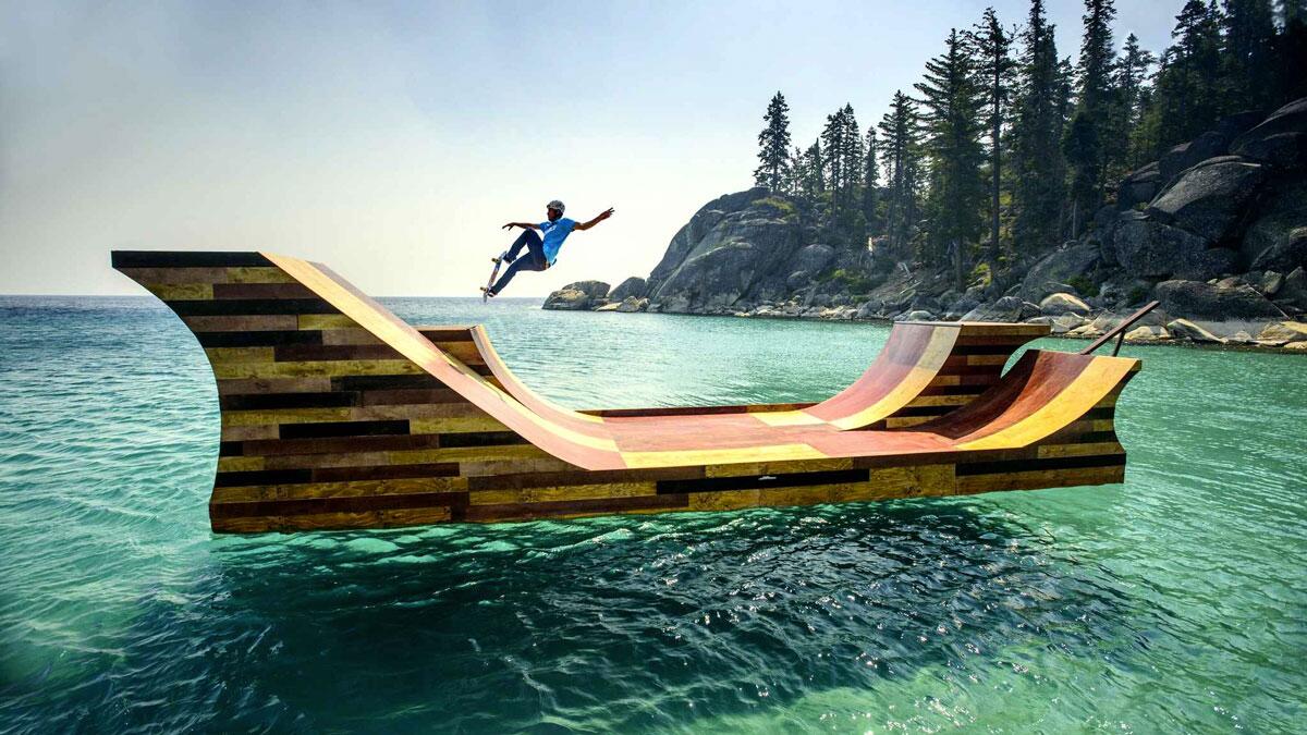 Floating Skateboard Ramp Floating Skateboard Ramp
