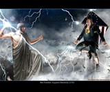 Ben Franklin Vs. Zeus Print
