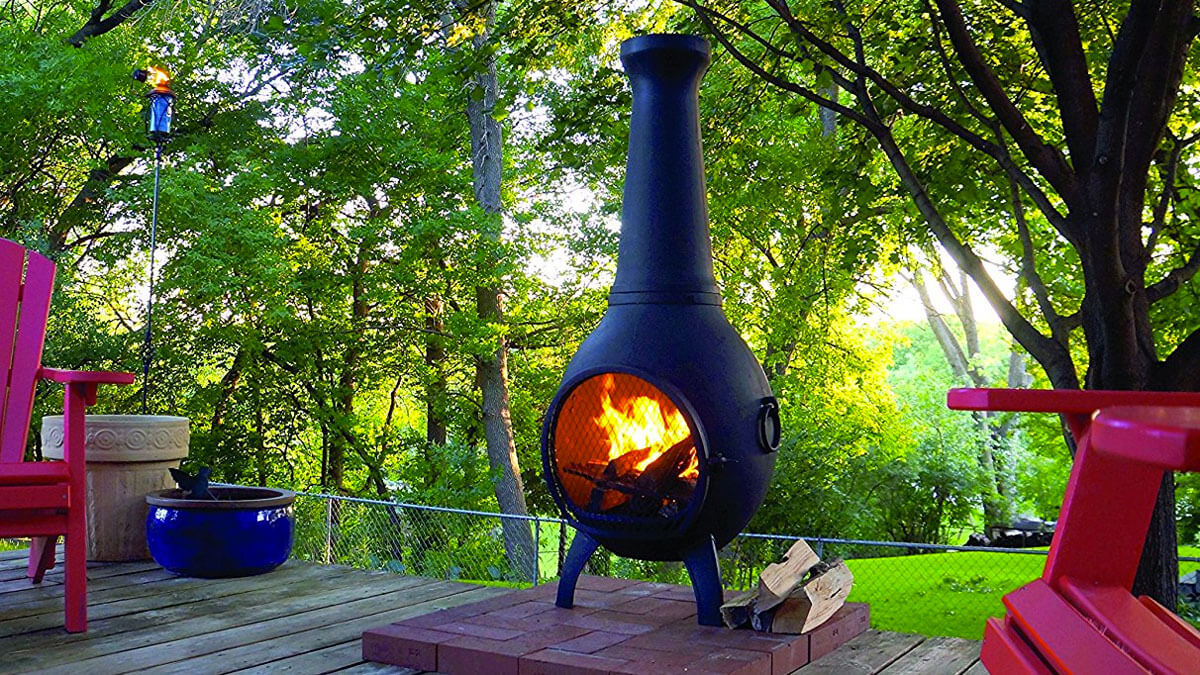 Wood Burning Chiminea Outdoor Fire Pit Wood Burning Chiminea Outdoor Fire Pit